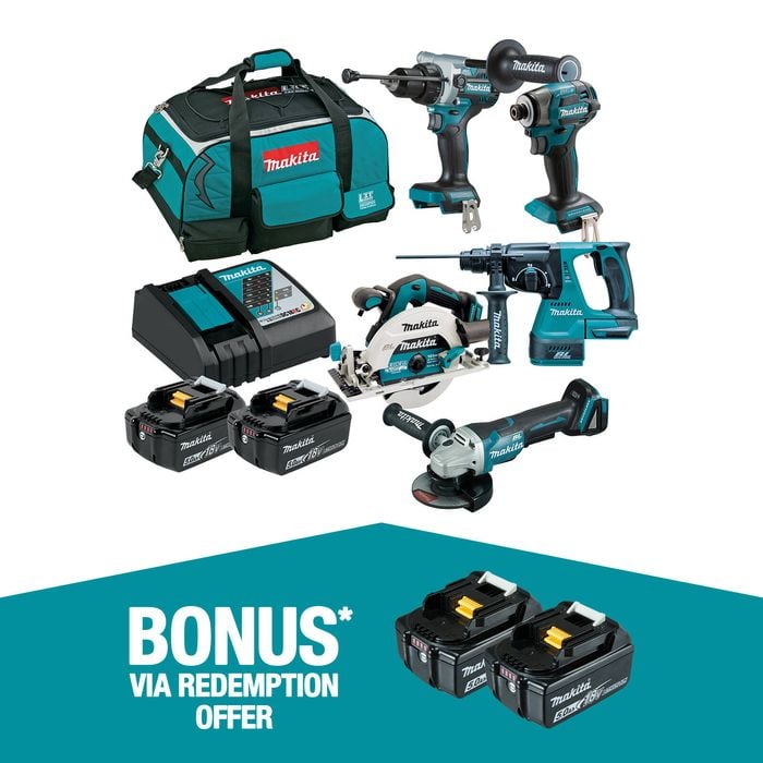 Makita 18V Brushless 5 Piece Combo Kit DLX5101TX1