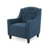 Canberra Dark Blue Fabric ArmChair
