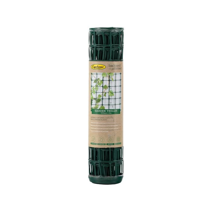 Backyard Farmer 6.0 x 0.5m x 50mm Green Plastic Trellis