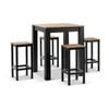 Outdoor Balmoral 4 Seater Square Teak Top Bar Setting