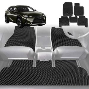 6D Diamond Car Floor Mats for Lexus UX 2021-Current-Full Set-Black-Outback GT