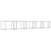 vidaXL Dog Cage with Doors Dog Kennel Crate Animal House Grey Galvanised Steel 10x2x1.5 m