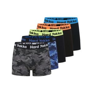 Hard Yakka Size M Black/Camo Men's Cotton Trunks - 5 Pack