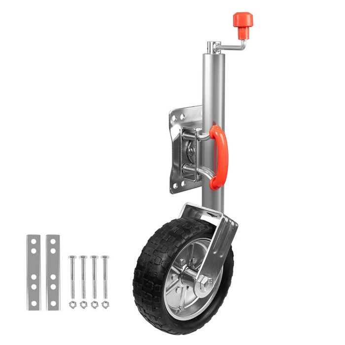 Trailer Jockey Wheel 10" Swivel Swing Heavy Duty 1500lbs