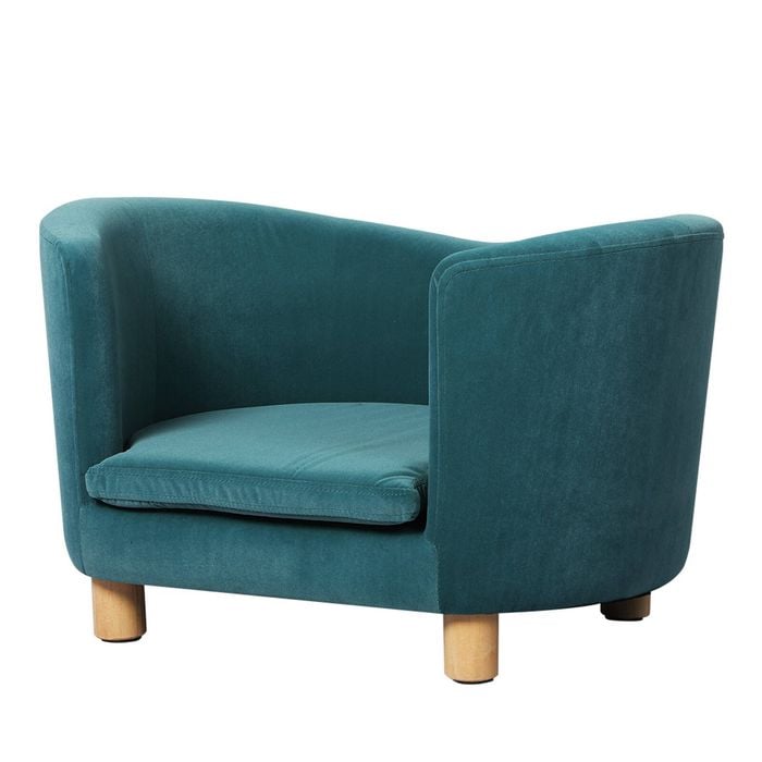 Pawz Velvet Pet Sofa Bed 65x45x38CM Blue