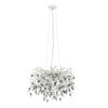Telbix Molena Modern Pendant Hanging Lamp Light Aluminium Crystal Chrome Smoke Clear Gloss