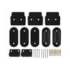 Perma Child Safety Black Extra Tall And Wide Retractable Baby Gate Wall Mounting Set