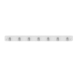 Mode 7 Brushed Nickel Hooks On White Board Key Rack