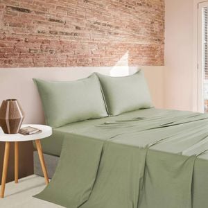 Cleverpolly Vintage Washed Microfibre Sheet Set - Eucalypt - King