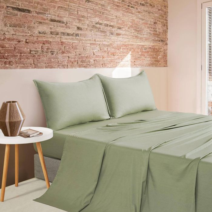 Cleverpolly Vintage Washed Microfibre Sheet Set - Eucalypt - King