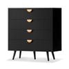 ALFORDSON 4 Chest of Drawers Storage Cabinet Black