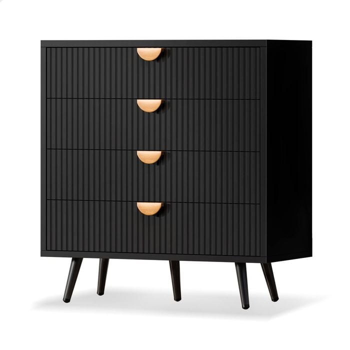 ALFORDSON 4 Chest of Drawers Storage Cabinet Black
