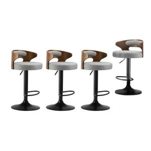 Oikiture Bar Stools Grey X4