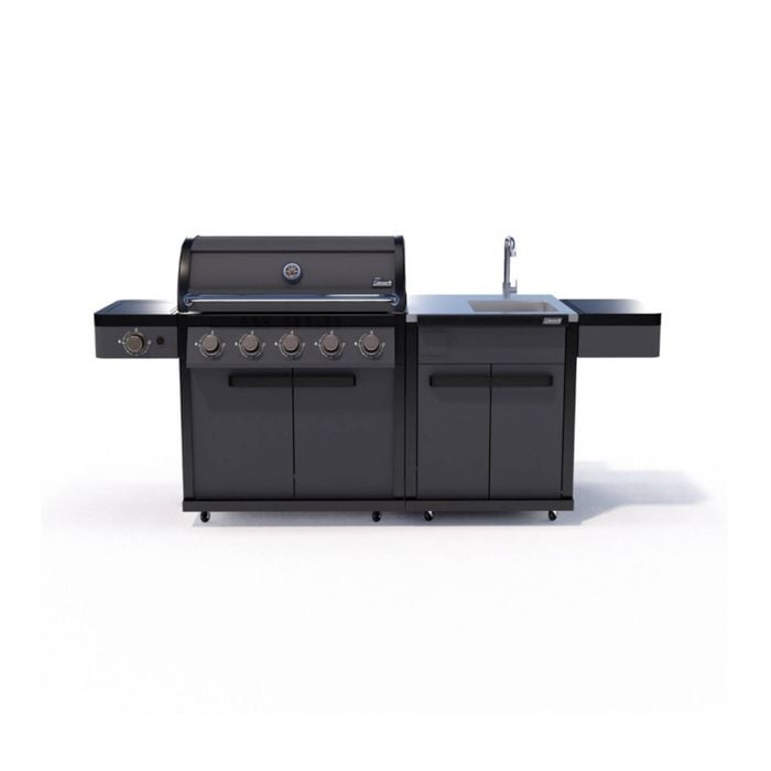 Coleman Pro Series 5 Burner Kitchen With Sink Module Matt Black