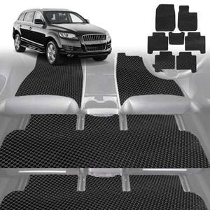 6D Diamond Car Floor Mats for Audi Q7 SQ7 2015-Current-Ultimate Set-Black-Outback GT