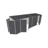 Build-a-Shed 1.5 x 6 x 2m Skillion Double and Single Hinged Side Doors Shed - Grey