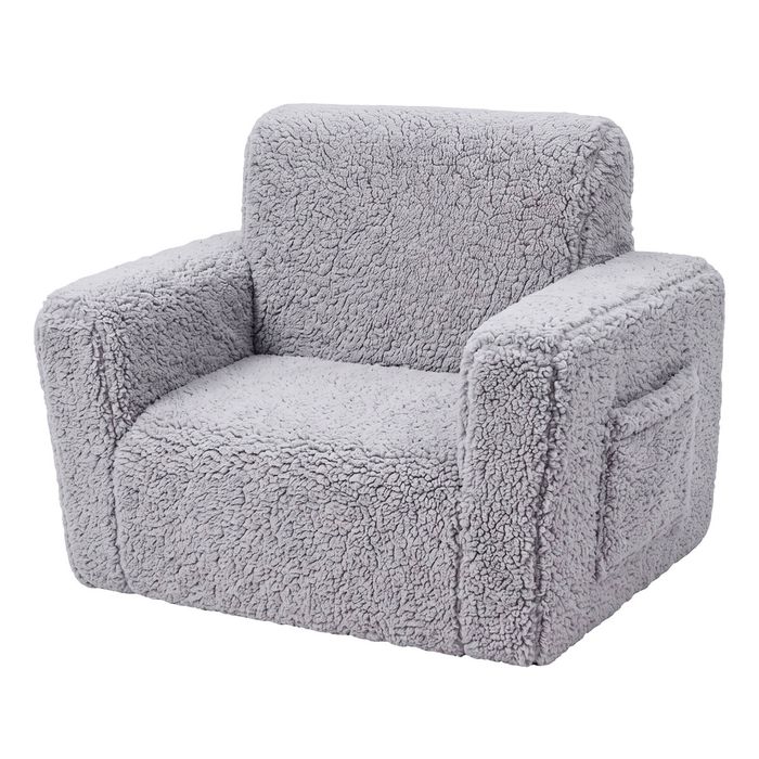 BoPeep Kids Sofa Fold Out Couch 2 In 1 Plush Toddler Lounger for ...