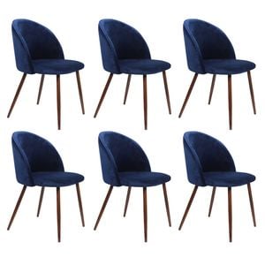 Levede 6pcs 42x46x84cm  Dining Chairs - Navy Blue