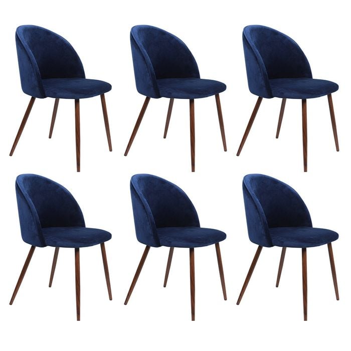 Levede 6pcs 42x46x84cm  Dining Chairs - Navy Blue