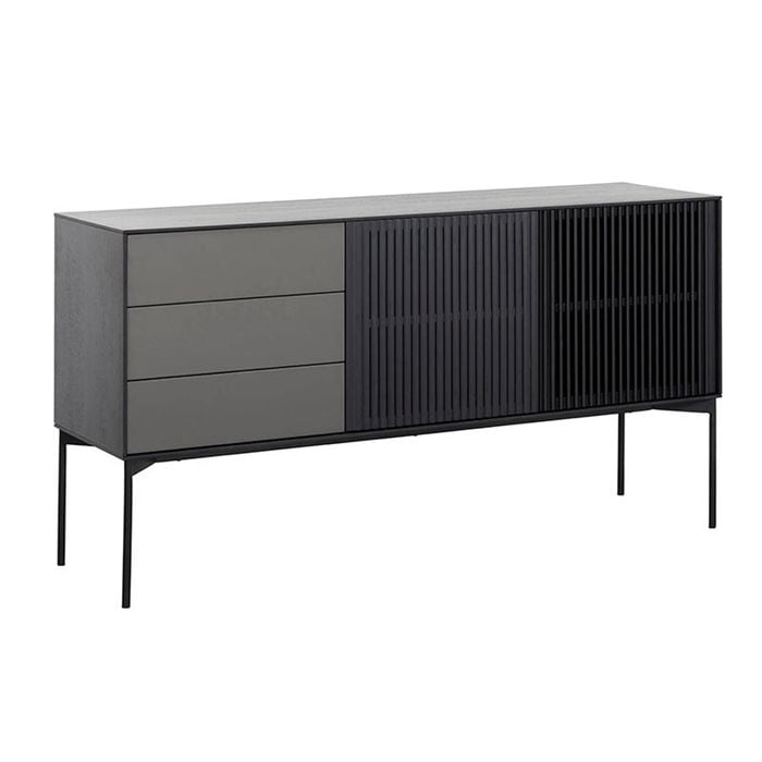 Modern Furniture SEGAN Sideboard Buffet 160cm - Black & Grey