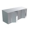 Build-a-Shed 1.5 x 5.2 x 2.0m Zinc Skillion Double Plus Double Hinged Side Doors Shed