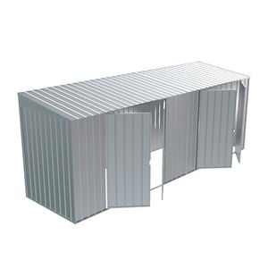 Build-a-Shed 1.5 x 5.2 x 2.0m Zinc Skillion Double Plus Double Hinged Side Doors Shed