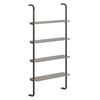 Costway 4-tier Industrial Bookshelf Wall Mounted Floating Display Shelves