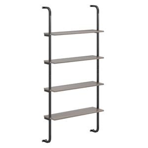 Costway 4-tier Industrial Bookshelf Wall Mounted Floating Display Shelves