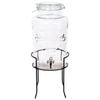Rink Drink Glass Drinks Dispenser with Tap & Black Stand - 6.5L