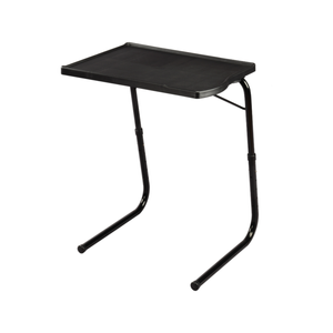 TABLE BUDDY Smart 55x40x73 cm Adjustable Folding Table With Cupholder- Black