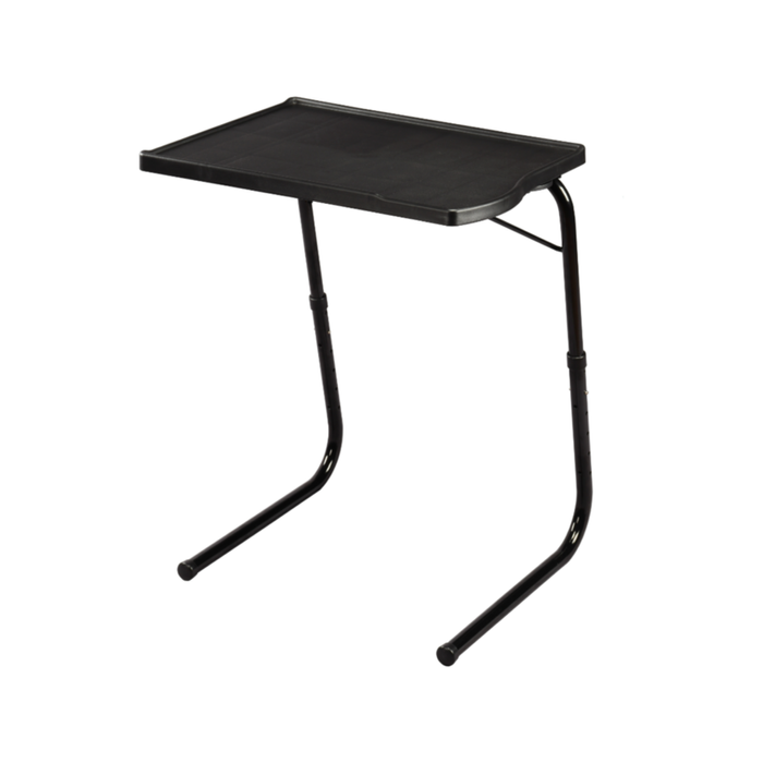 TABLE BUDDY Smart 55x40x73 cm Adjustable Folding Table With Cupholder- Black