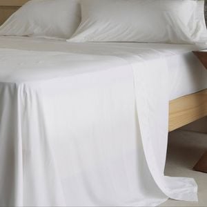Bedding Co. Organic Bamboo Flat Sheet 350TC White King