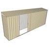 Build-a-Shed 0.8 x 5.2 x 2m Skillion Shed with Double Sliding Side Doors - Cream