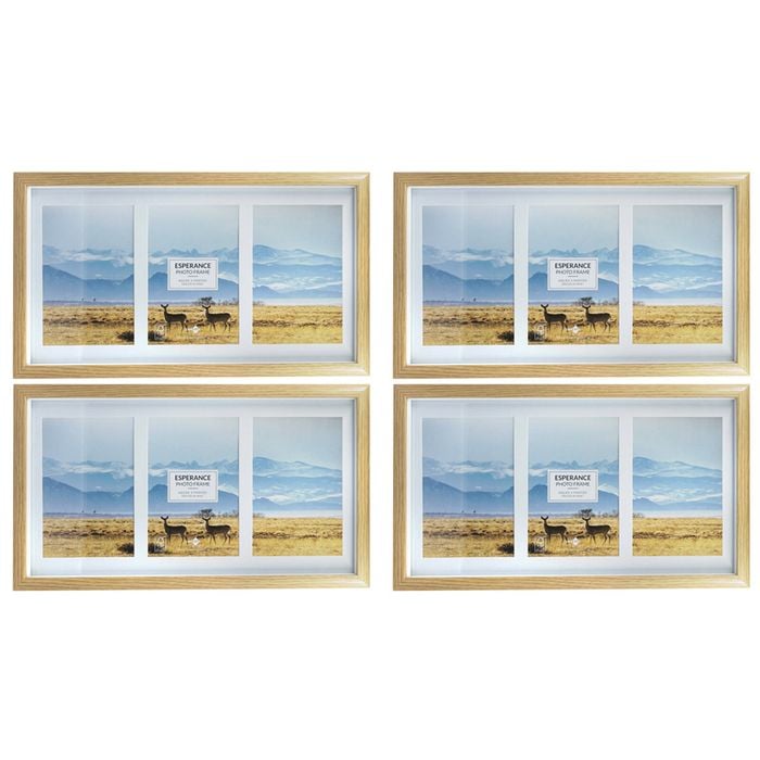 4PK Unigift 34.7x19cm 3 Image Esperance Photo Picture Frame Assorted