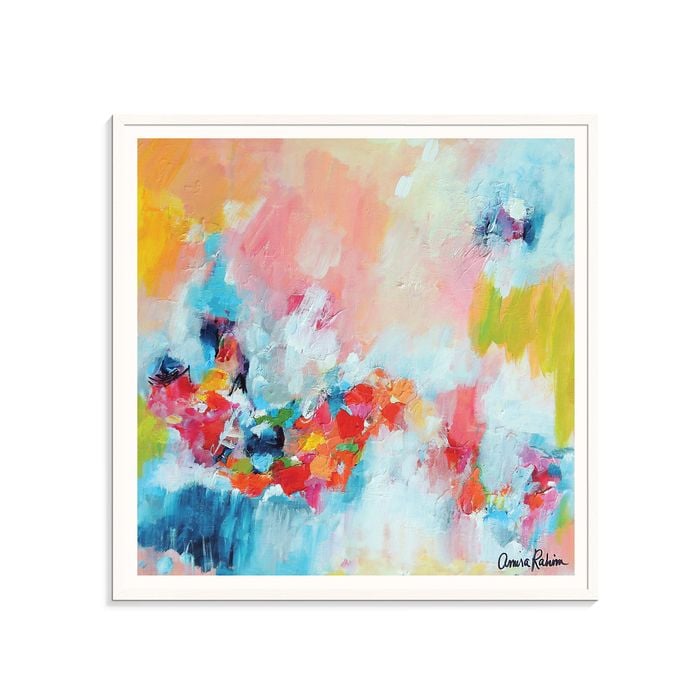 Artist Lane "Chasing Waterfalls" by Amira Rahim - 60x60cm White Framed Print