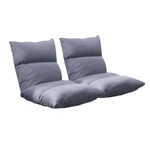 SOGA 2X Lounge Recliner Sofa Bed Chair Grey