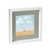Nicola Spring 10" x 10" White 3D Box Photo Frame - 6" x 6" Mount
