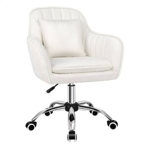 ALFORDSON Boucle Office Chair Orla White