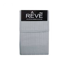 Bloomington Pair of Reve 100% Cotton Standard Pillowcases 48 x 74 cm Multistripe Silver