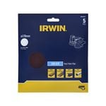IRWIN 178mm 180g No Holes Quick Fit ROS Disc - 5 Pack
