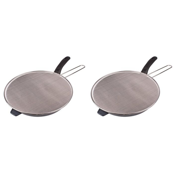 2PK Appetito Stainless Steel 33cm Splatter Screen Round