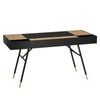 Modern Furniture MORSE 140cm Study Desk - Black & Oak
