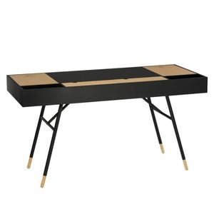 Modern Furniture MORSE 140cm Study Desk - Black & Oak