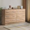 Homfurn 6-drawer Tallboy Chest Of Drawers Storage Dresser For Bedroom Hallway & Living Room