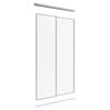 Lugna 2100 x 1200mm Clear Anodised Optiglass Panel Wardrobe Double Sliding Doors