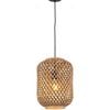 CLA Lighting CESTA Interior Cylinder Brown/Natural Bamboo Cage Pendant Light