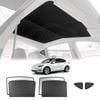 Tesla Model Y Glass Roof Sunroof Mesh Top with UV Heat Insulation Film and Port Window Black Color