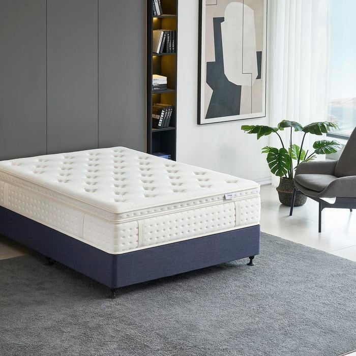 Breeze Medium Plush Luxe Cloud 7 Zone Euro Top Pocket Spring Mattress Bed 36cm