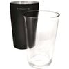 2pc Vin Bouquet Stainless Steel Boston Cocktail Shaker Mixer Set Black/Clear