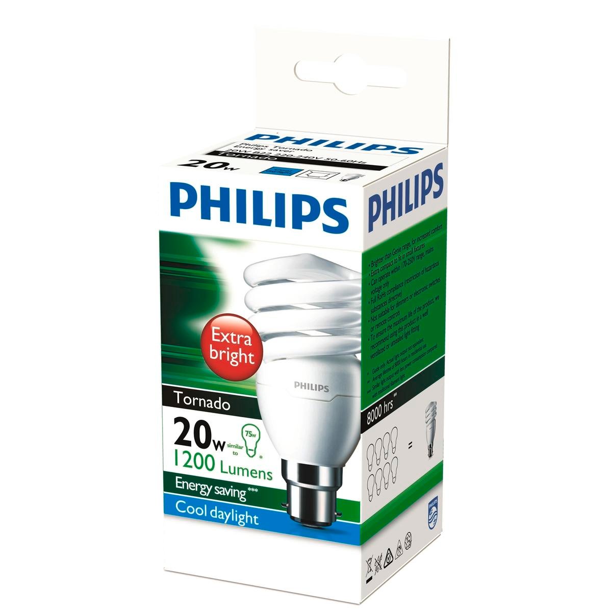 Philips tornado 20w warm white sales